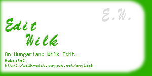 edit wilk business card